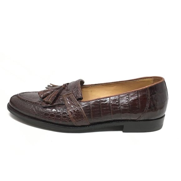 Johnston & Murphy Loafers Shoes Size 9 Brown Croc main image 9